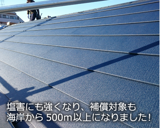 塩害にも強くなり、補償対象も海岸から500ｍ以上になりました！