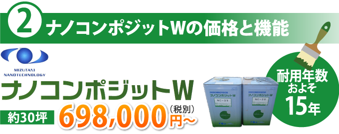 ナノコンポジットWの価格と機能