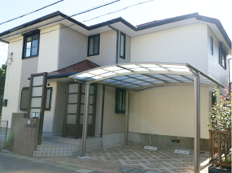 ご家族が暑がりだということで外壁塗装も遮熱塗料を選択。