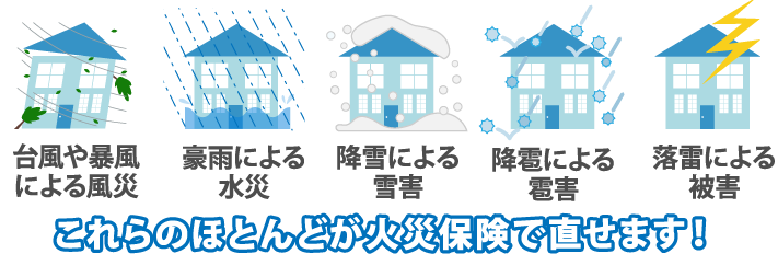 これらのほとんどが火災保険で直せます!