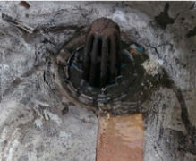 排水口が詰っている